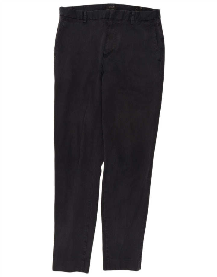 COS Pantalon Chino Slim Homme EU 48 Moyen W30 L31 Bleu Marine Coton