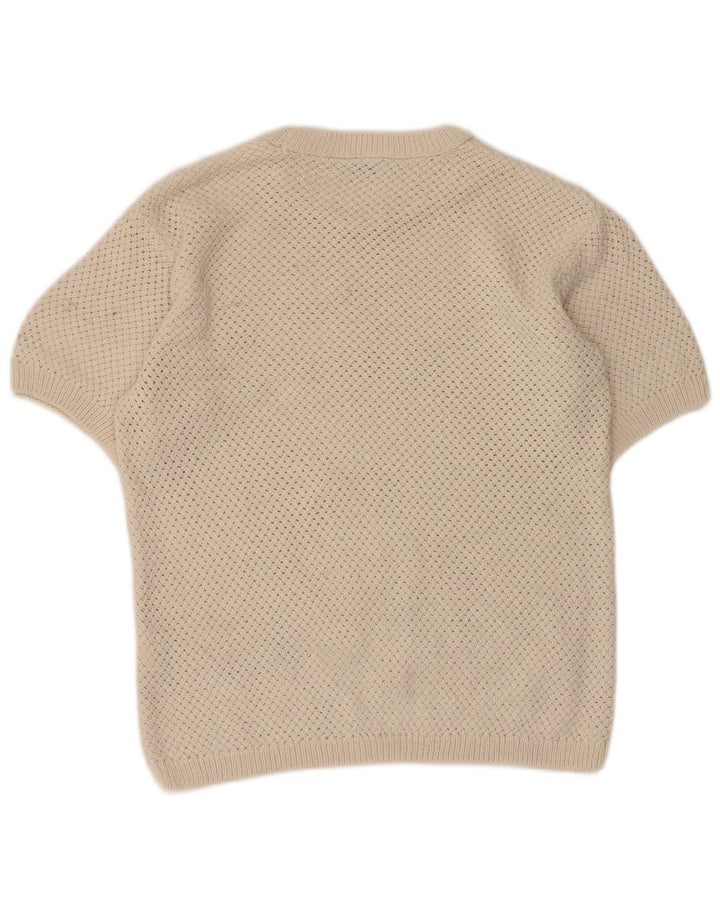 ZARA Pull à col rond pour homme en polyester beige moyen