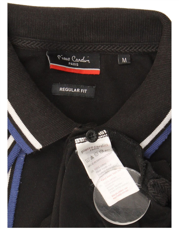 Pierre Cardin Polo Regular Fit Homme Coton Rayé Noir Moyen