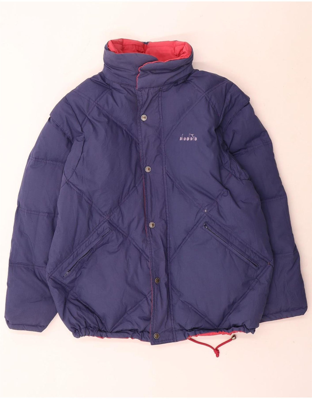 Diadora Veste matelassée réversible pour homme UK 36 Small Rouge Polyester