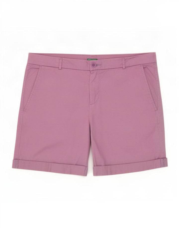 Benetton Short Chino Femme IT 44 Medium W34 Violet