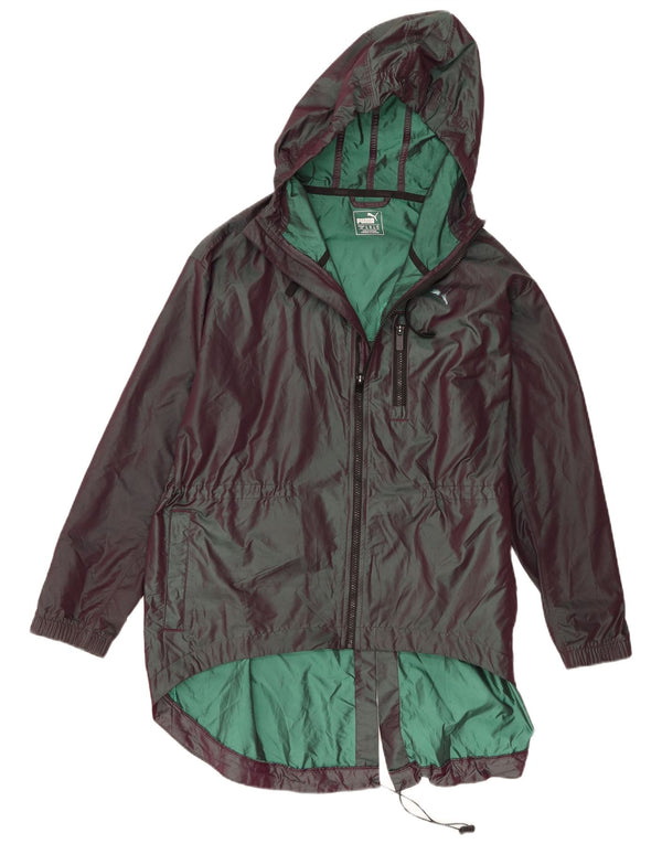 Puma Veste de pluie surdimensionnée à capuche pour femme UK 14 Large Violet Polyamide