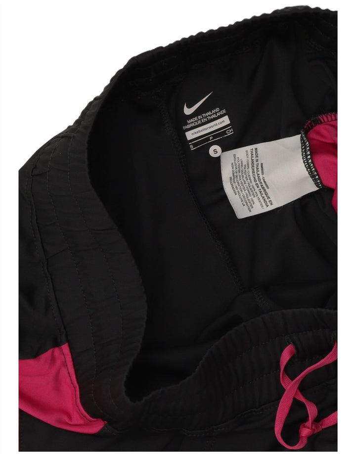 NIKE Short de sport pour femme UK 10 Petit Noir Colorblock Polyester