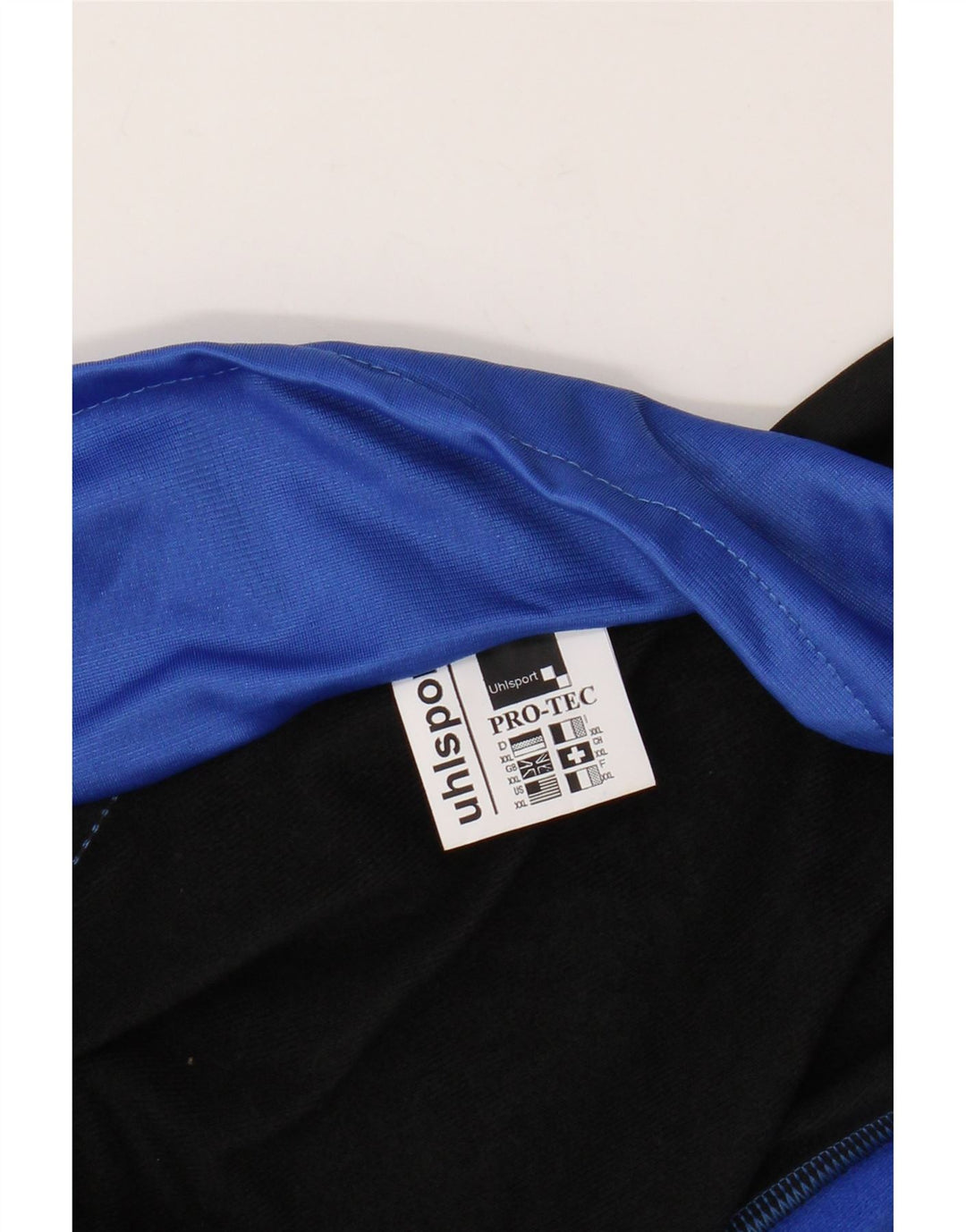 UHLSPORT Veste de survêtement graphique pour homme 2XL Bleu Colorblock Polyester