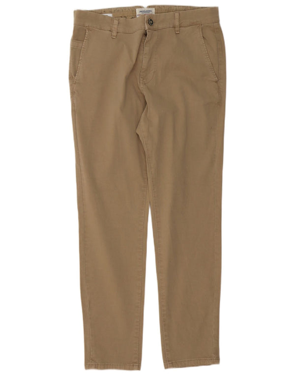 Jack & Jones Pantalon Chino Slim Homme W32 L30 Coton Beige