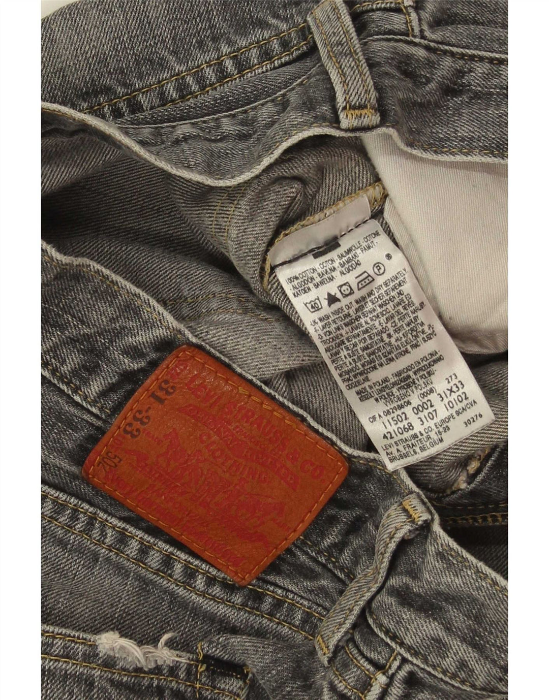 Levi's Jean 502 Tapered Homme Gris Coton W31 L30