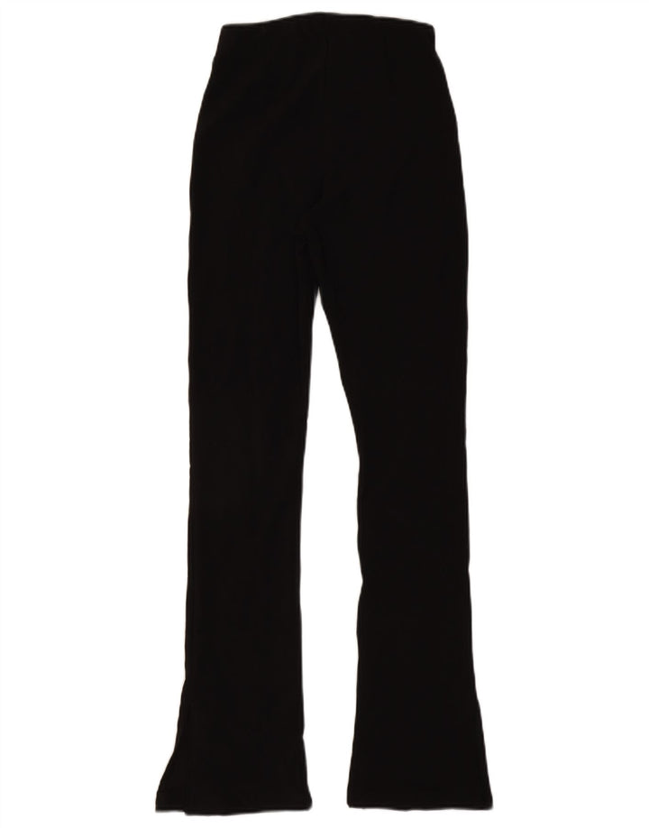 Zara Pantalon décontracté évasé pour femme Petit W26 L30 Noir Polyester