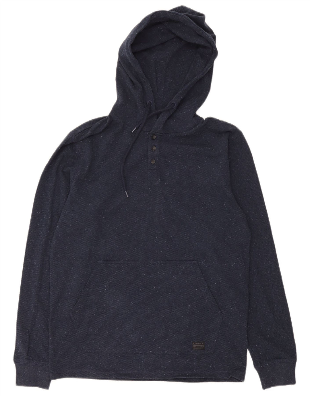 O'Neill Pull à capuche à col boutonné pour homme Petit coton bleu marine