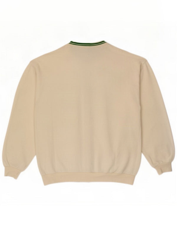 Vintage Cardigan Pull XL Blanc Coton