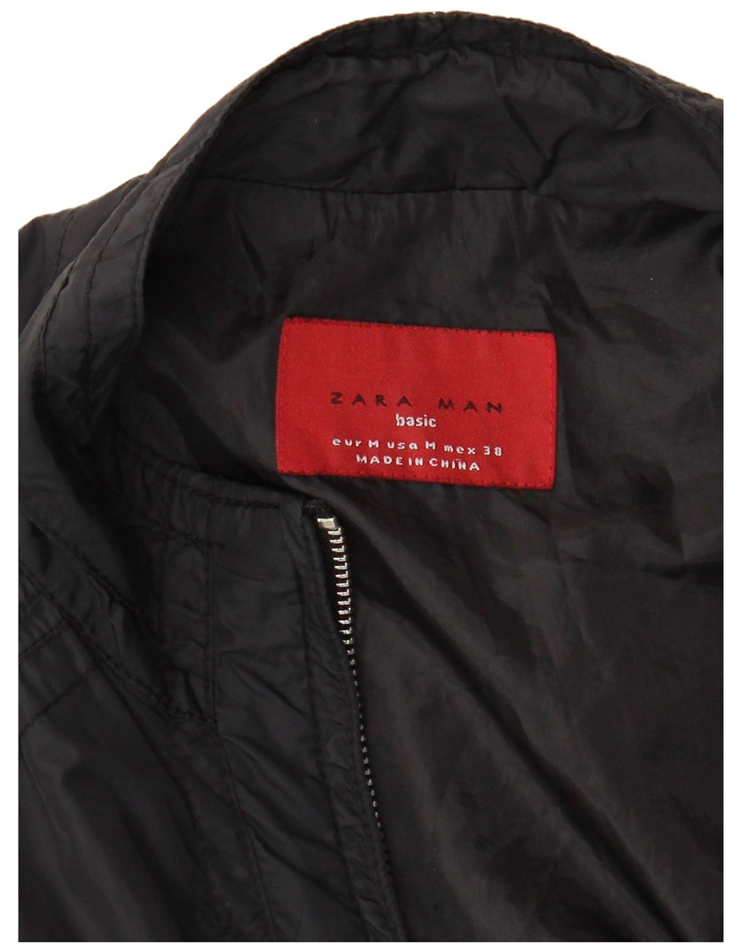 ZARA Veste utilitaire pour homme UK 38 Medium Noir