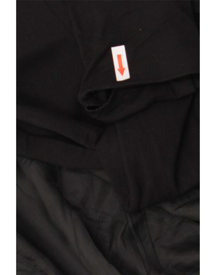 Zara Veste Blazer 1 Bouton Femme UK 10 Petite Viscose Noire