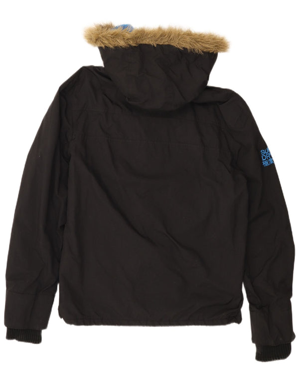 SUPERDRY Veste coupe-vent à capuche pour homme UK 40 Large Noir