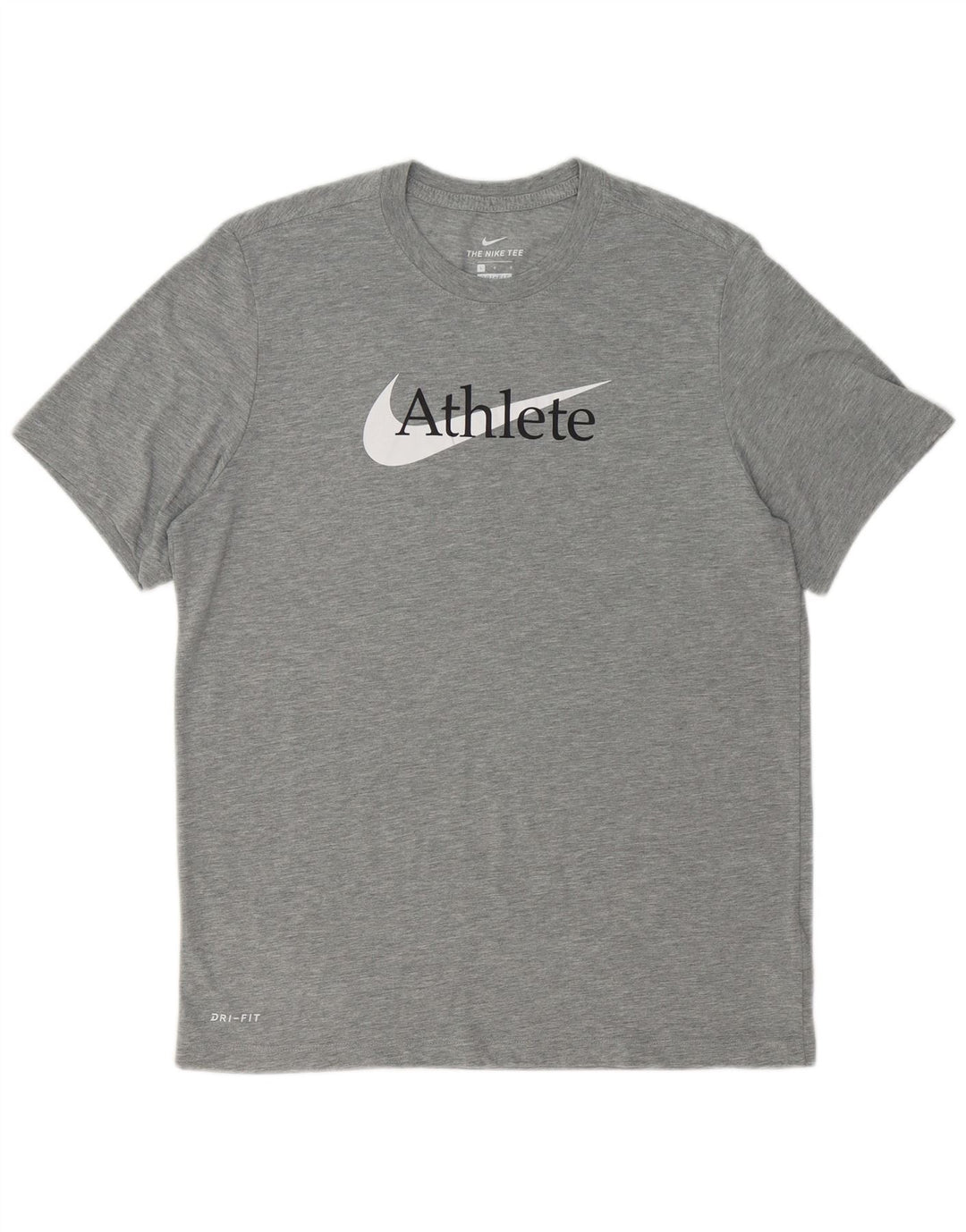 NIKE T-shirt graphique Dri Fit pour hommes, grand, gris, polyester
