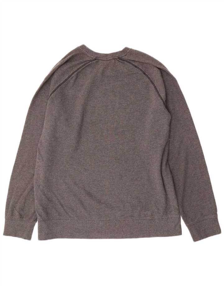 Reebok Sweat-shirt graphique pour homme, grand, gris, coton