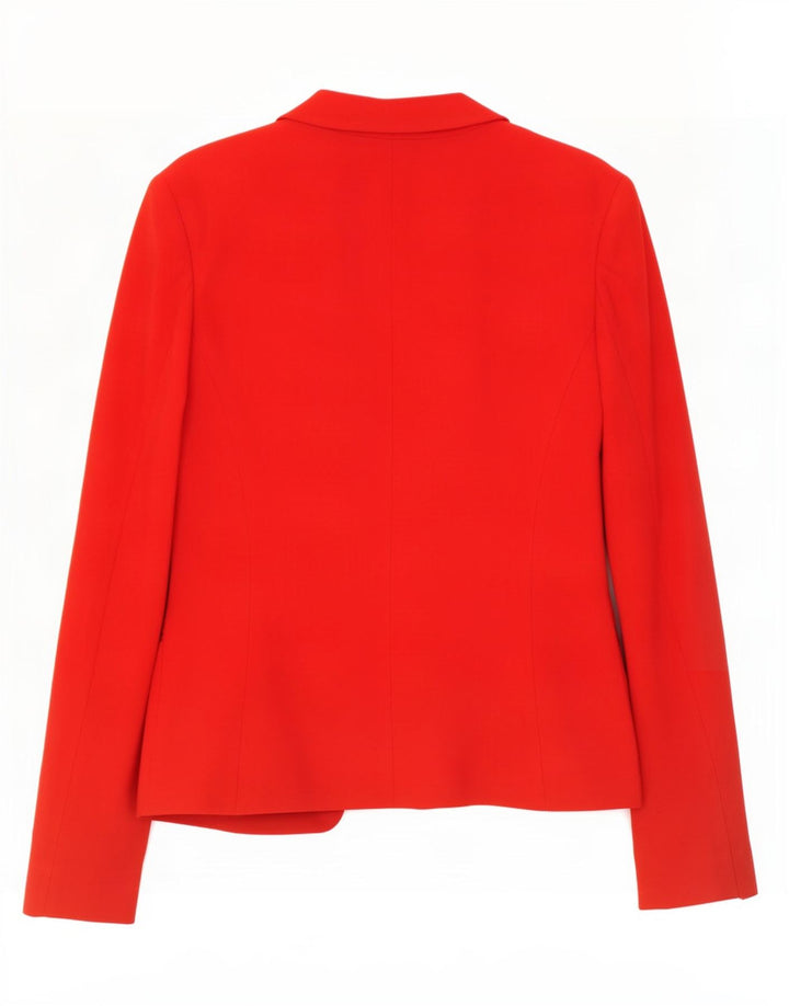 Paola Antonini Femme Veste Blazer 1 Bouton IT 44 Acétate Rouge Moyen