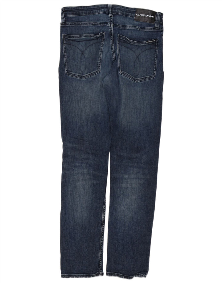 CALVIN KLEIN Jean Slim Etroite Homme W31 L32 Bleu Coton