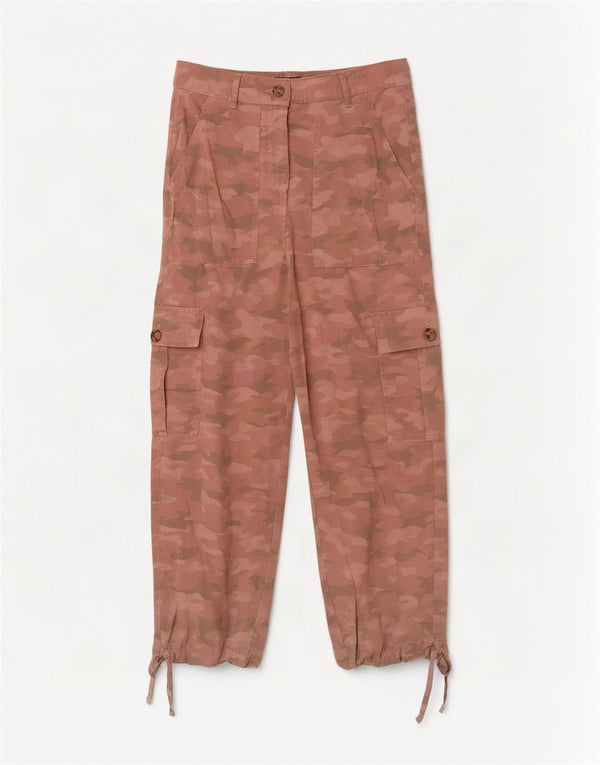 Marks & Spencer Pantalon cargo court pour femme UK 6 XS W26 L23 Rose Camouflage