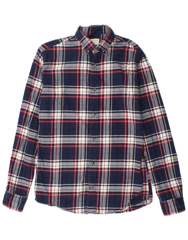 Jack & Jones Chemise en flanelle XS bleu marine à carreaux en coton