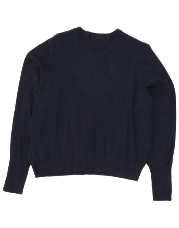 Marks & Spencer Pull cardigan court pour femme UK 20 2XL Bleu marine Viscose
