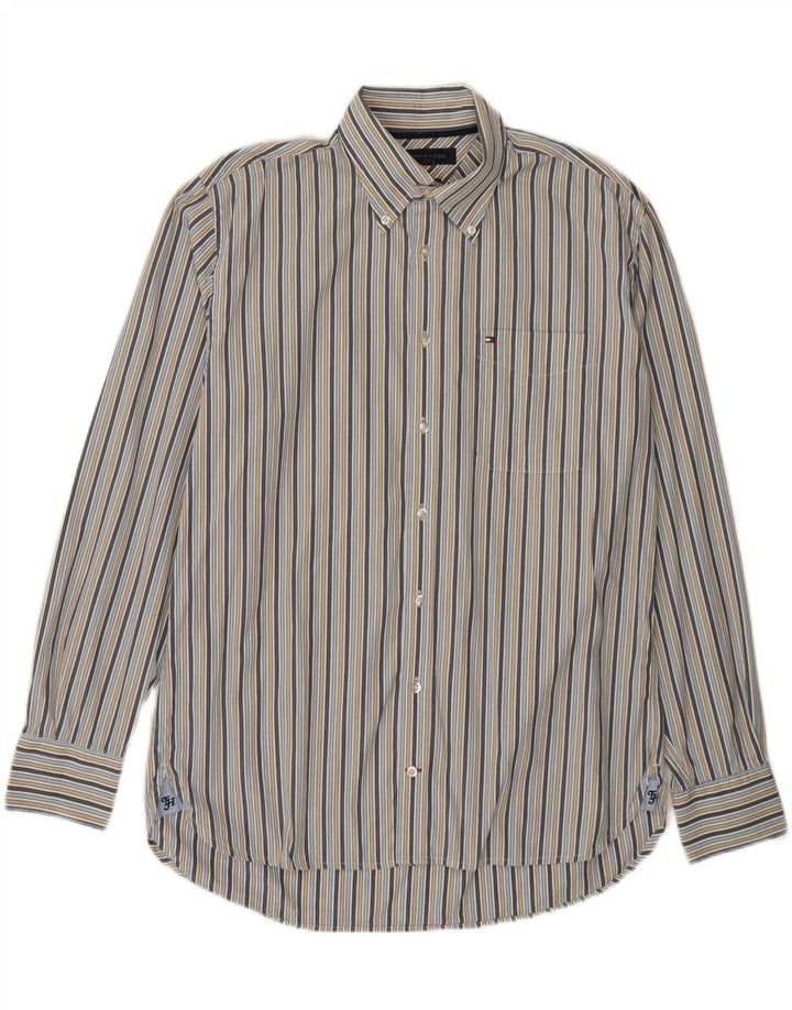 TOMMY HILFIGER Chemise Homme Large Coton Rayé Multicolore