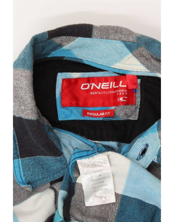 O'Neill Chemise en flanelle coupe régulière pour homme en coton vichy bleu moyen