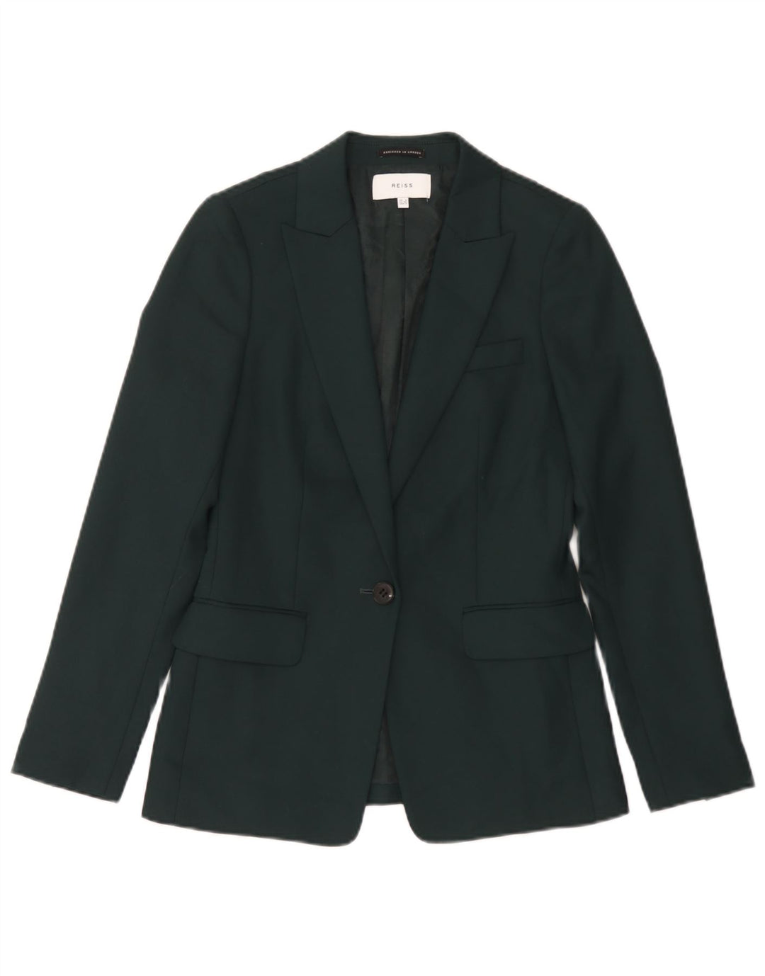 Reiss Veste blazer à 1 bouton pour femme UK 8 Small Vert