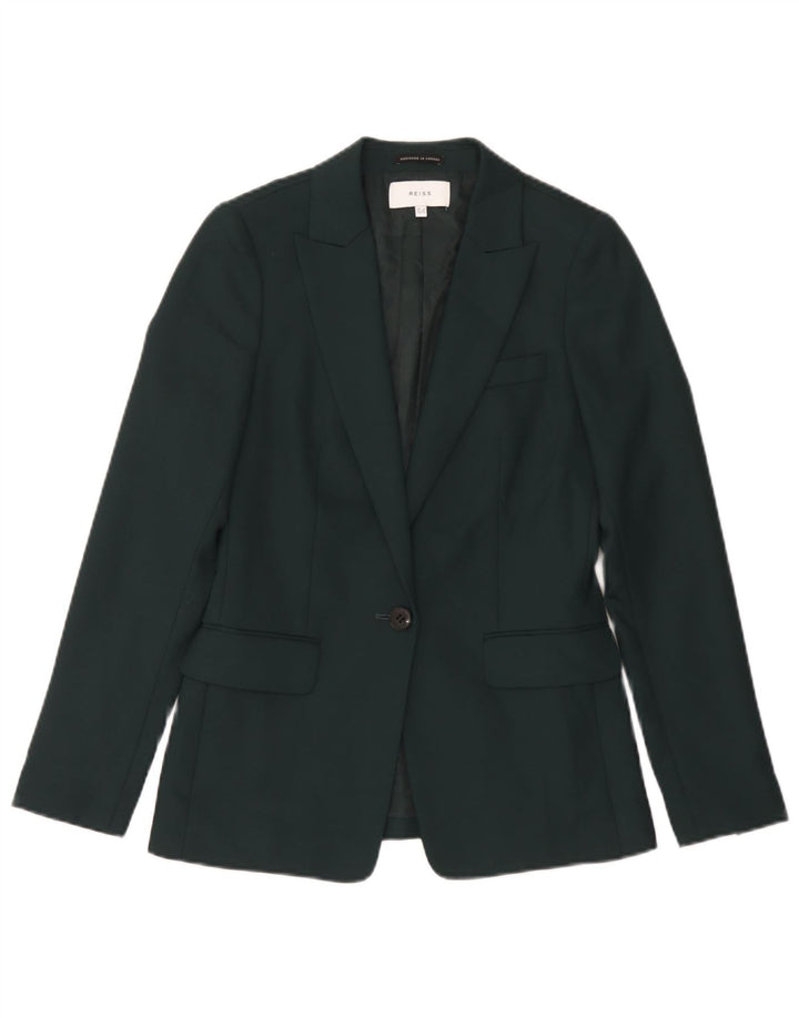 Reiss Veste blazer à 1 bouton pour femme UK 8 Small Vert