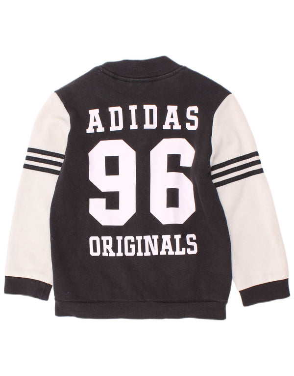 Adidas Veste de survêtement graphique pour garçon 4-5 ans Noir Colourblock Coton