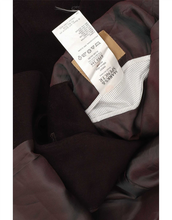Marks & Spencer Veste blazer à 2 boutons pour homme UK 40 Polyester marron moyen