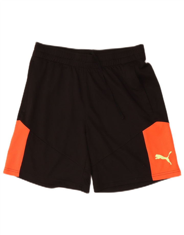 Puma Short de Sport Homme Noir Moyen Polyester Colorblock