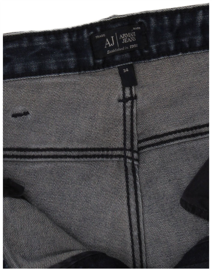 Armani Jeans Slim Homme W34 L31 Bleu Marine Coton