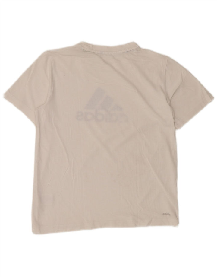 Adidas T-shirt graphique pour hommes, petit, blanc, coton, sport