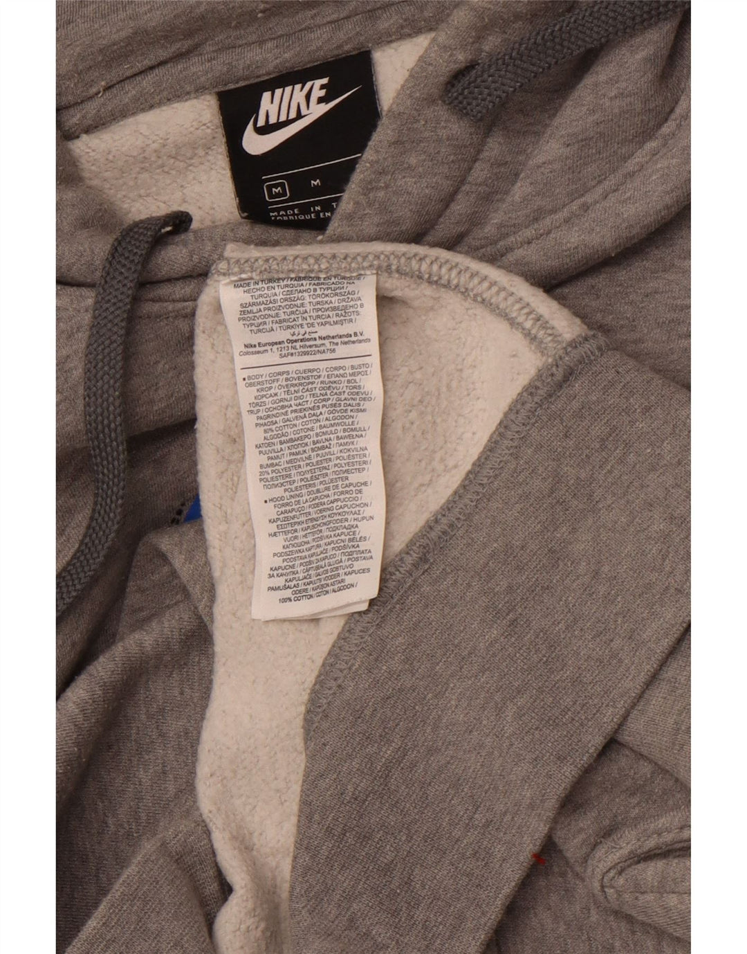 NIKE Pull à capuche graphique pour homme en coton gris moyen