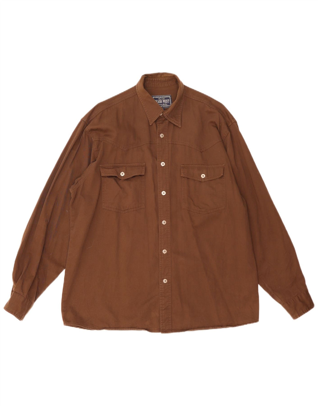 Chemise Homme Vintage Grand Coton Marron