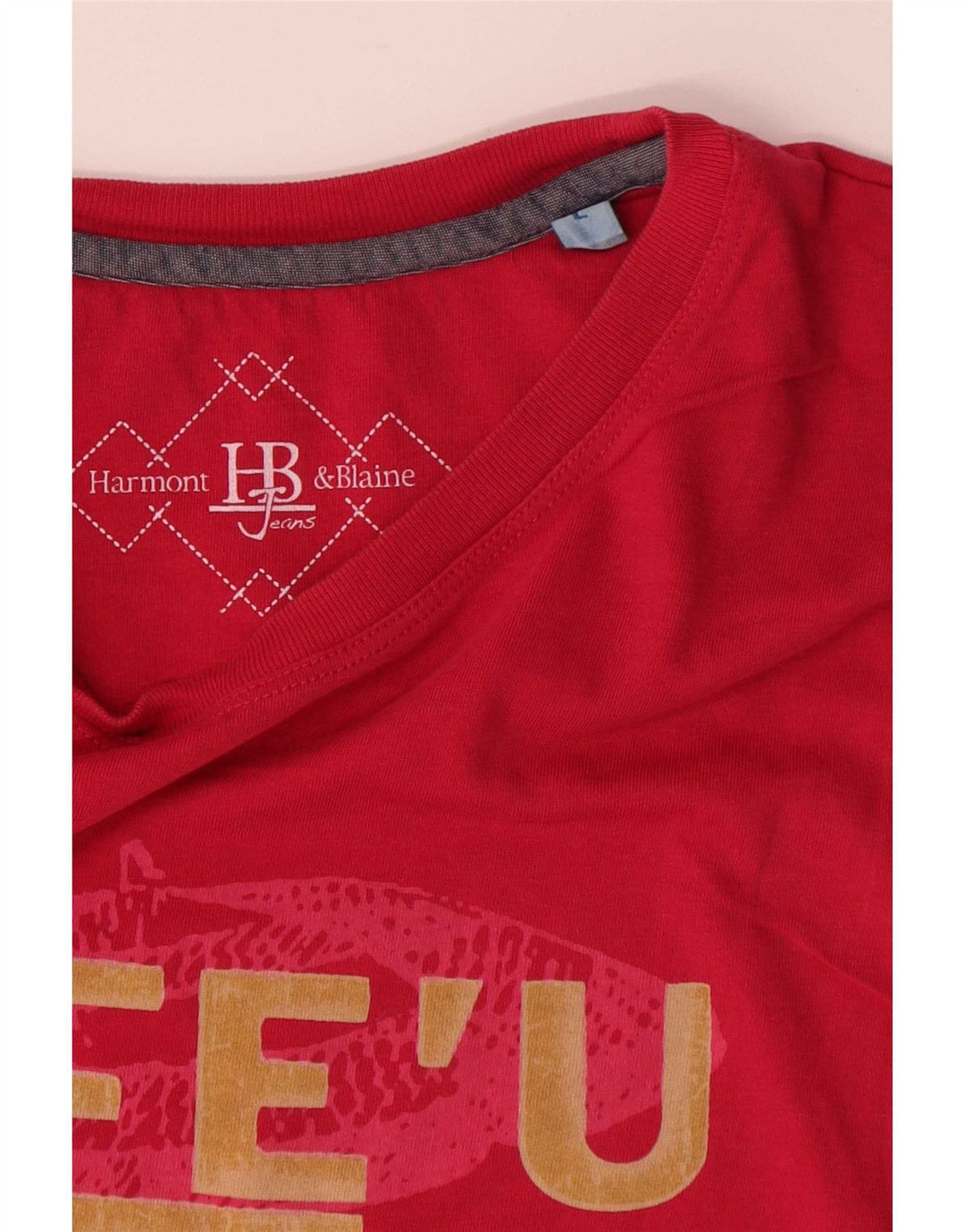 Harmont & Blaine T-Shirt Graphique Homme Grand Rouge Coton