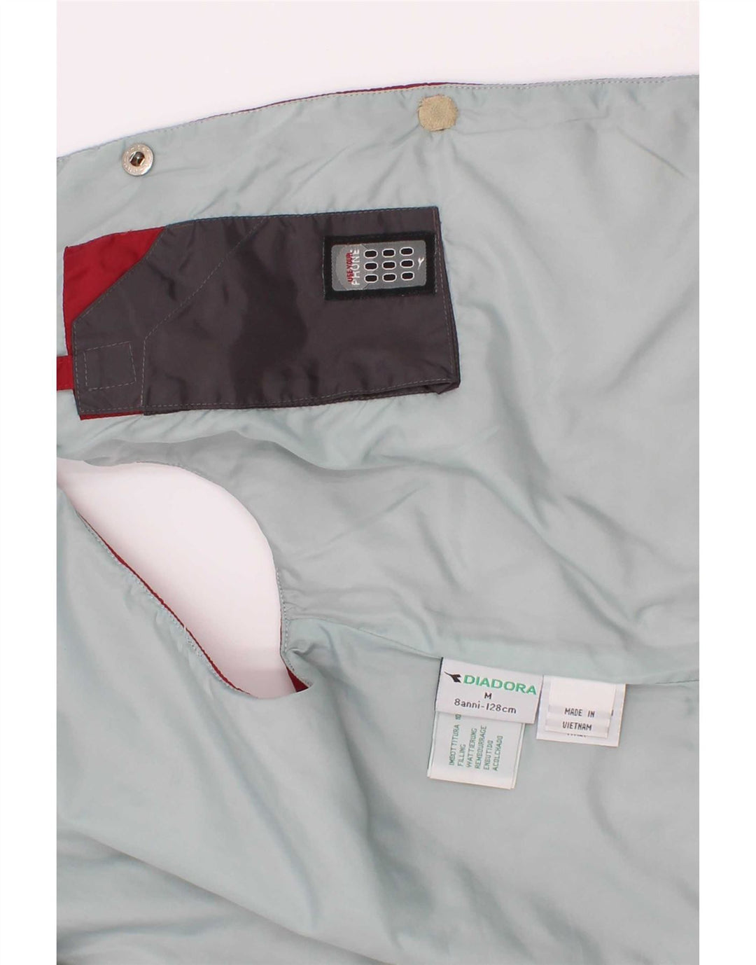 Diadora Gilet Rembourré Garçon 7-8 Ans Rouge Moyen Polyester