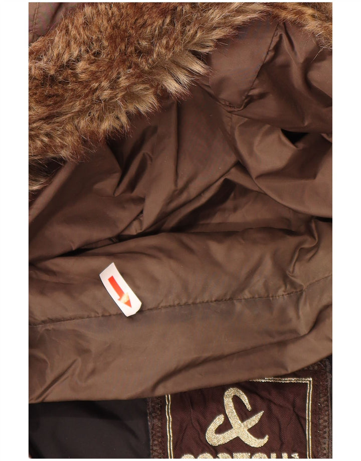 Scotch & Soda Veste matelassée à capuche homme UK 40 Large Marron Polyamide