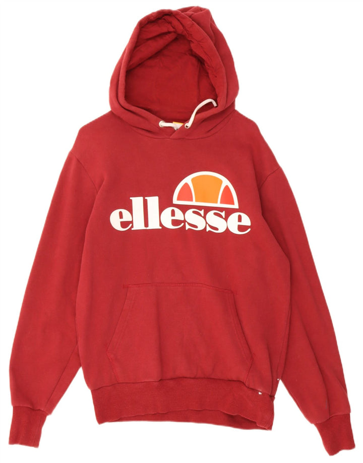 Ellesse Pull à capuche graphique en coton rouge moyen |