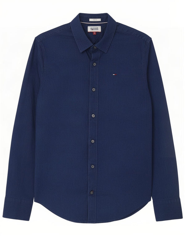 Tommy Hilfiger Chemise Slim Fit Petit Bleu Marine Coton