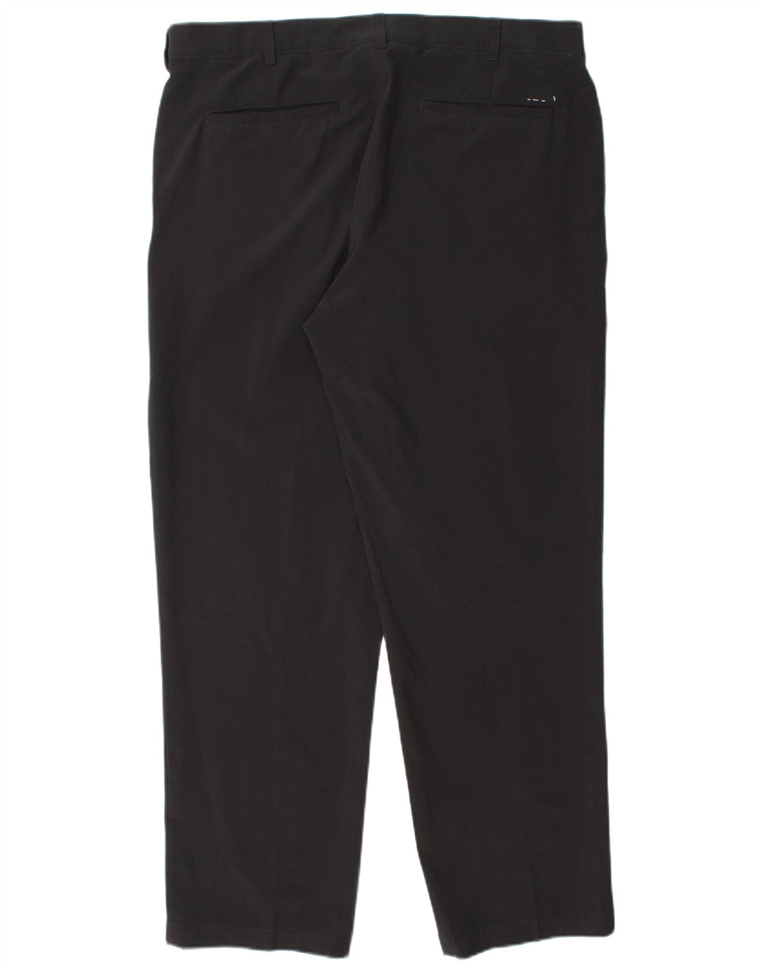 IZOD Mens Straight Chino Trousers W36 L32 Black Polyester