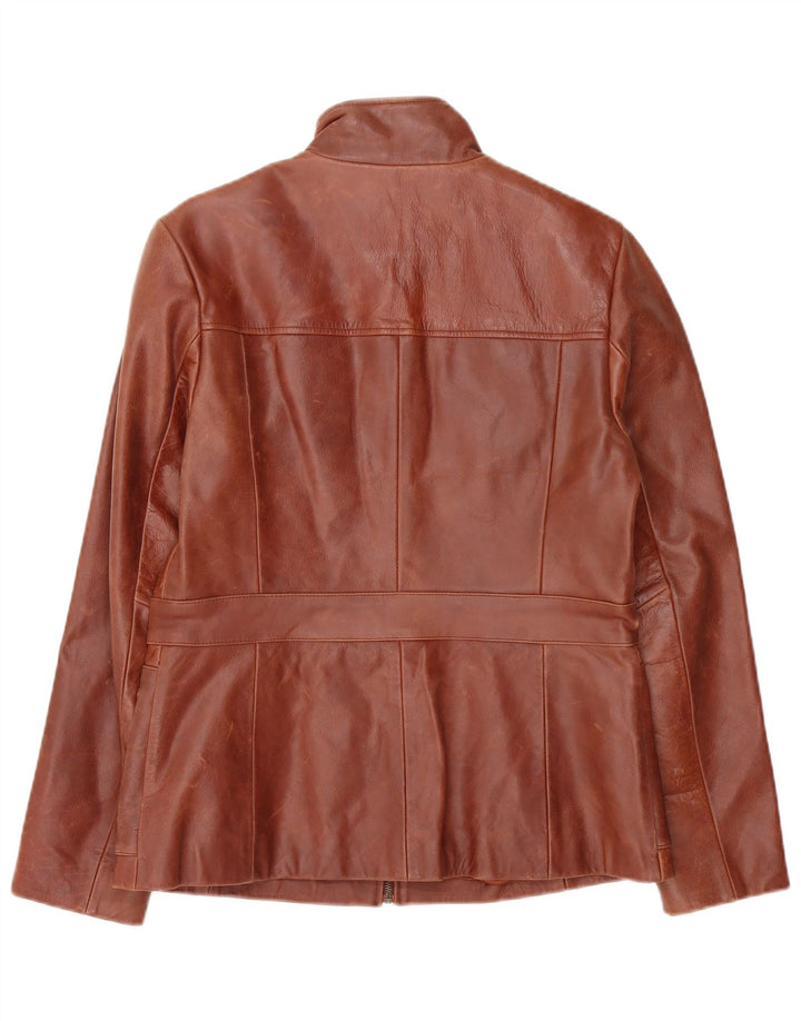 Principes Veste en cuir pour femme UK 14 Marron moyen
