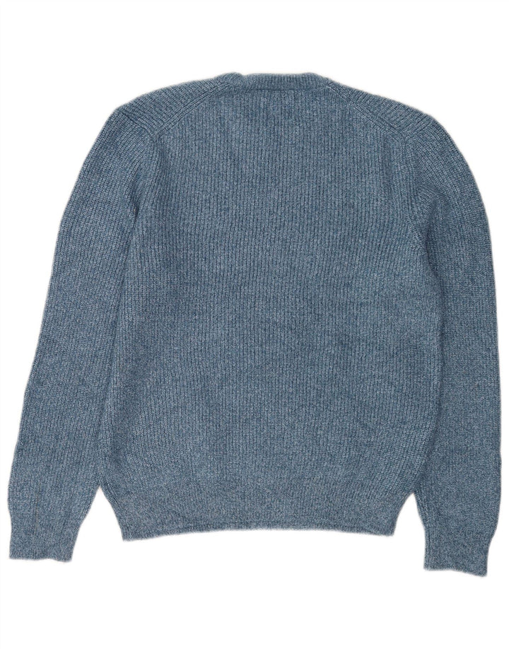Marks & Spencer Pull Col Ras du Cou Homme Bleu Moyen Moucheté Polyamide
