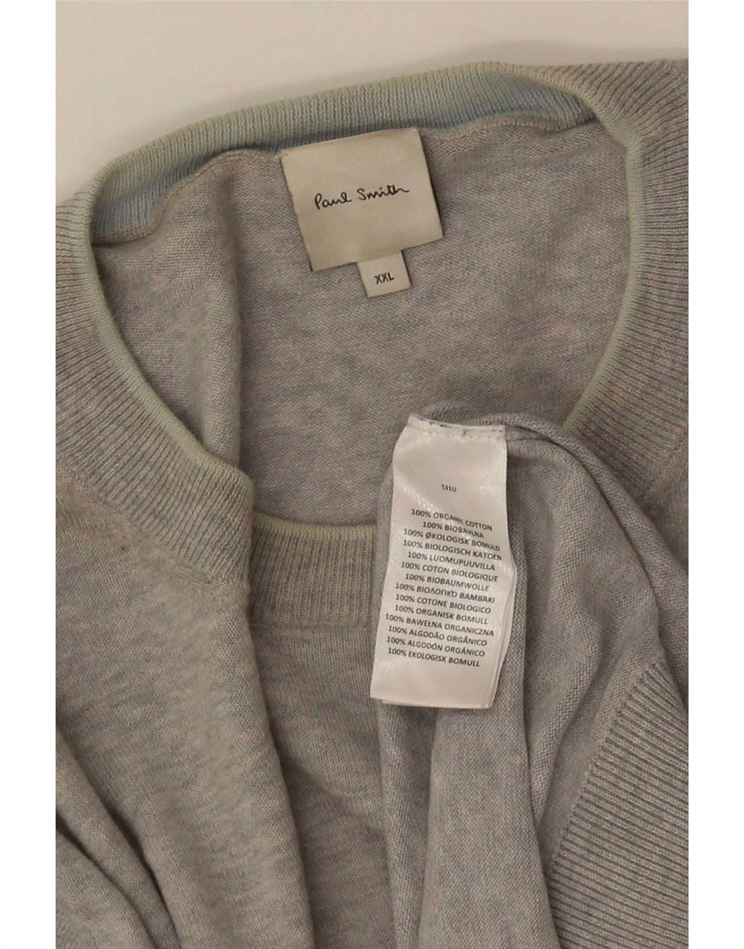 Paul Smith Pull à col rond pour homme 2XL Gris Coton
