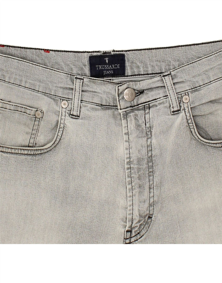 TRUSSARDI Womens Straight Jeans W34 L26 Grey Vintage Trussardi and Second-Hand Trussardi from Messina Hembry 