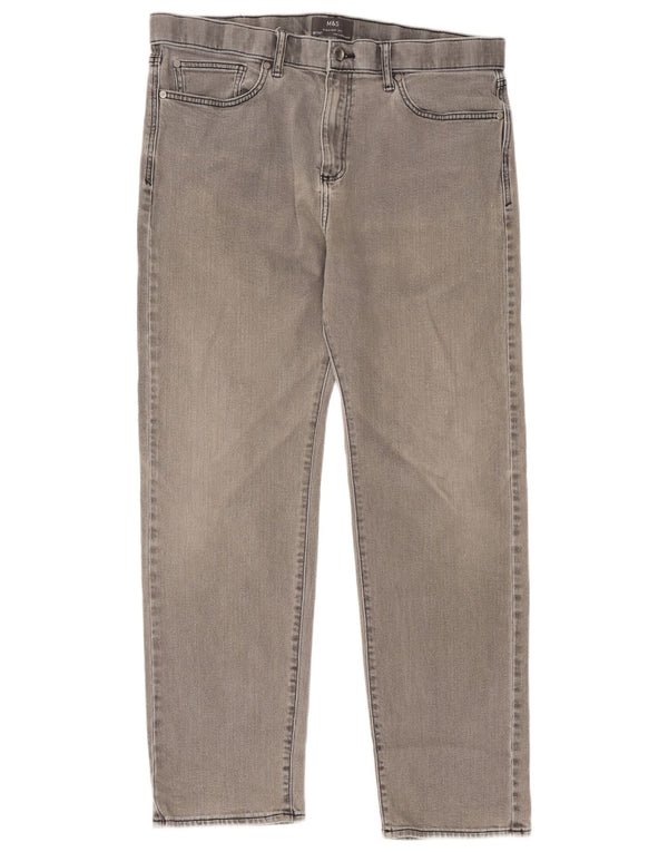 Marks & Spencer Jean droit homme W36 L33 gris coton