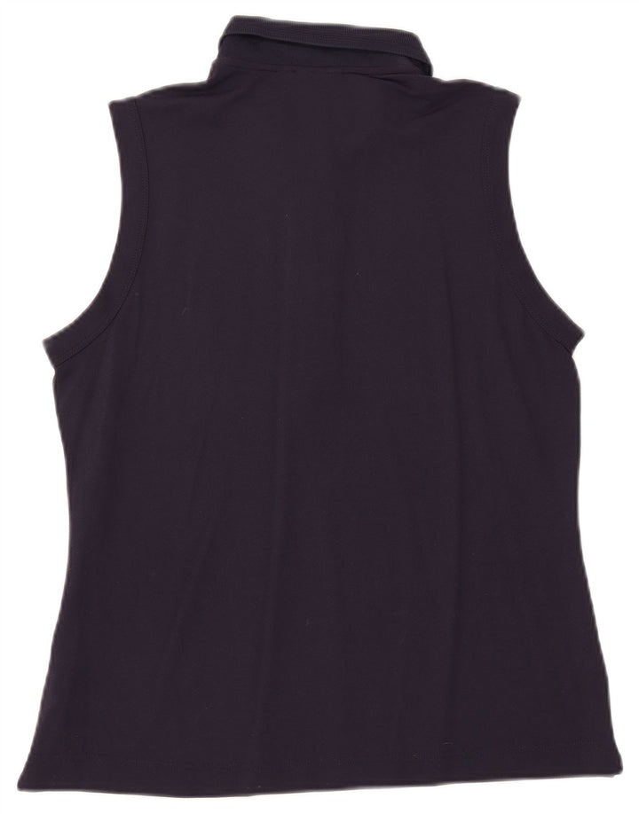 Chervo Polo Femme Sans Manches IT 46 Large Bleu Marine Polyamide