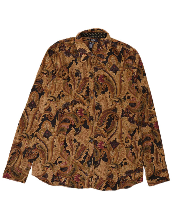 Chaps Chemise Femme UK 18 XL Marron Paisley Coton