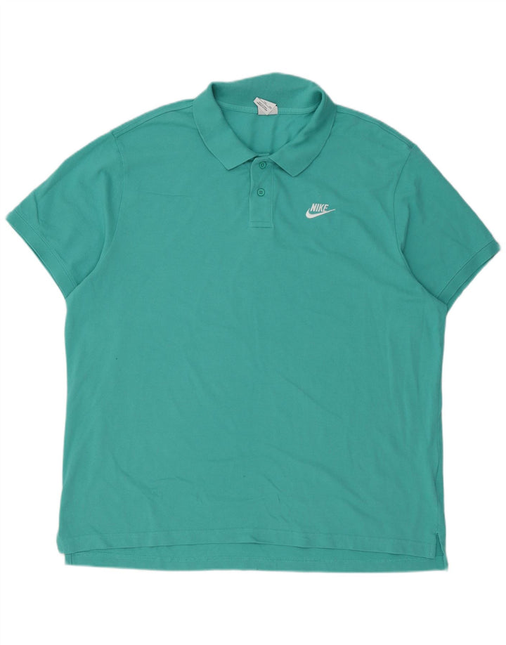 Nike Polo Homme 2XL Coton Turquoise