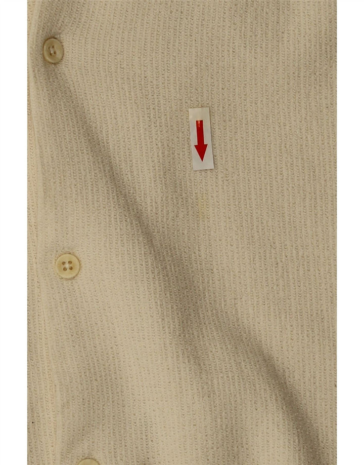 Zara Chemise À Manches Courtes Homme Large Blanc Cassé Coton