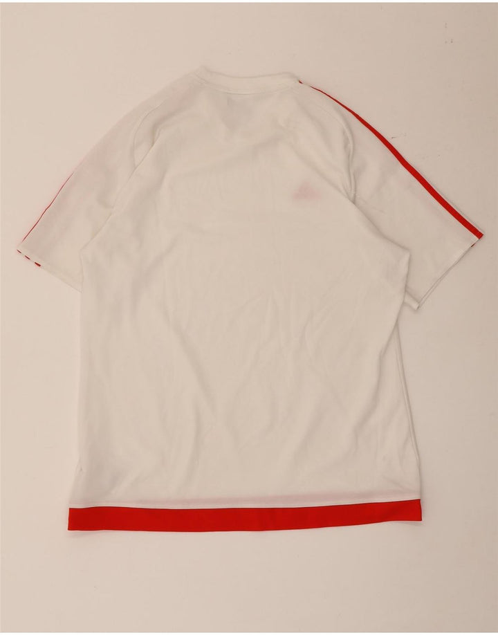 Adidas Hommes Climalite T-Shirt Haut Large Blanc Colorblock Polyester